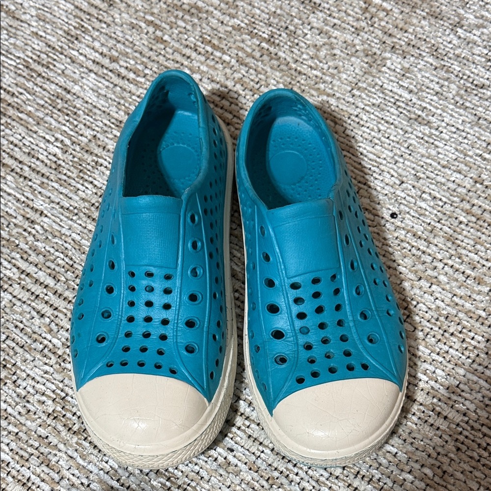 Room Essentials Teal Perforated Slip-On Shoes